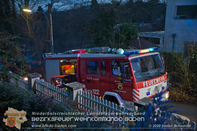 20200104 Kellerbrand in Badener Einfamilienhaus Ortsteil Weikersdorf  Foto: © Stefan Schneider 