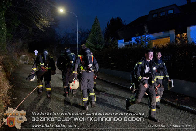 20200104 Kellerbrand in Badener Einfamilienhaus Ortsteil Weikersdorf  Foto: © Stefan Schneider 