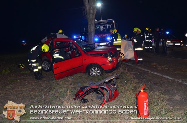 20200115 Verkehrsunfall auf der L157 Tattendorf - Pottendorf  Foto: © Thomas Lenger Monatsrevue.at