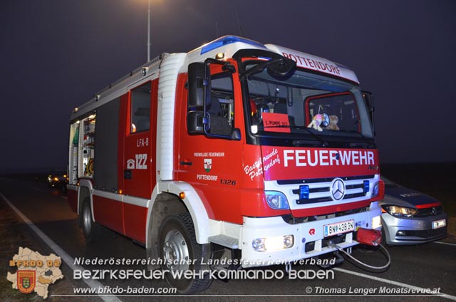 20200115 Verkehrsunfall auf der L157 Tattendorf - Pottendorf  Foto: © Thomas Lenger Monatsrevue.at