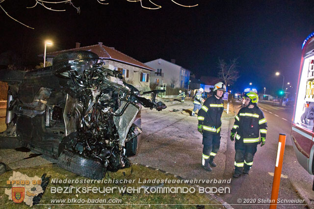 20200123 Spektakulärer Verkehrsunfall im Sooßer Ortsgebiet  Foto: © Stefan Schneider