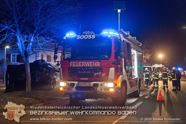 20200123 Spektakulärer Verkehrsunfall im Sooßer Ortsgebiet  Foto: © Stefan Schneider