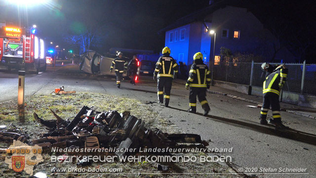 20200123 Spektakulärer Verkehrsunfall im Sooßer Ortsgebiet  Foto: © Stefan Schneider