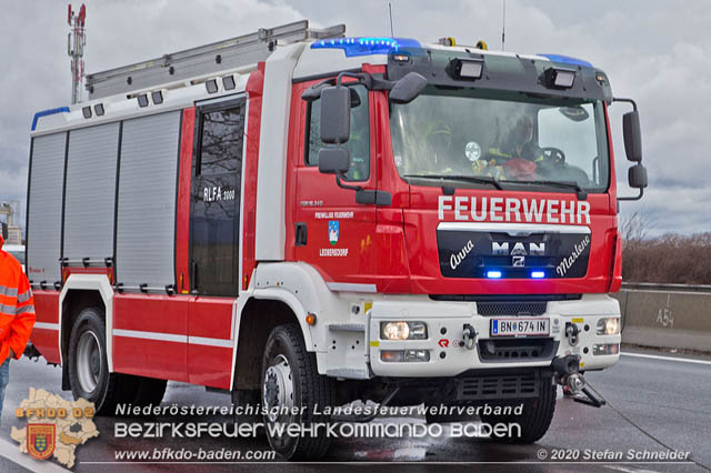20200204 Strumtief "Petra" ueber der A2 Leobersdorf - Woellersdorf  Foto: Stefan Schneider BFK Baden