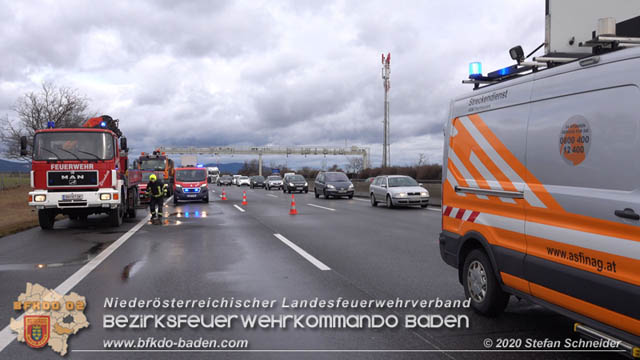 20200204 Strumtief "Petra" ueber der A2 Leobersdorf - Woellersdorf  Foto: Stefan Schneider BFK Baden