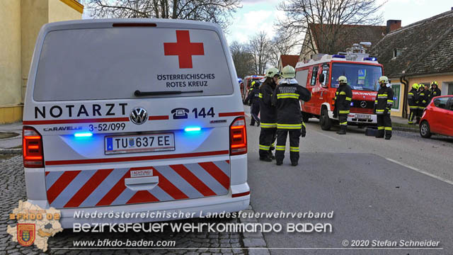 20200205 Verkehrsunfall in Teesdorf Foto: © Stefan Schneider 20200205 Verkehrsunfall in Teesdorf Foto: © Stefan Schneider