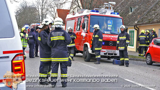 20200205 Verkehrsunfall in Teesdorf Foto: © Stefan Schneider 20200205 Verkehrsunfall in Teesdorf Foto: © Stefan Schneider