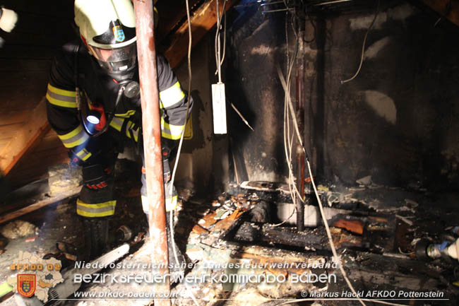 20200214 Brand in einer Hirtenberger Dachgeschosswohnung  Foto: © Markus Hackl AFKDO Pottenstein