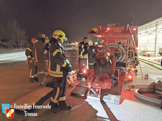 20200217-22 Mehrtägige Pumparbeiten nach Bruch ener 150er Hauptwasserleitung in Möllersdorf  Foto: © Freiwillige Feuerwehr Trumau