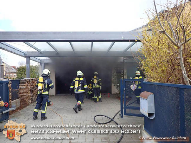 20200308 Brand von Mopeds in Garage in Gainfarn  Fotos: © Freiwillige Feuerwehr Gainfarn