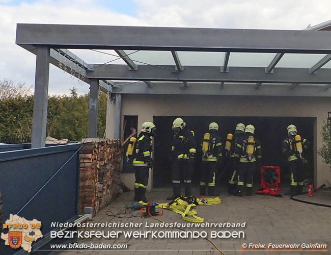 20200308 Brand von Mopeds in Garage in Gainfarn  Fotos: © Freiwillige Feuerwehr Gainfarn