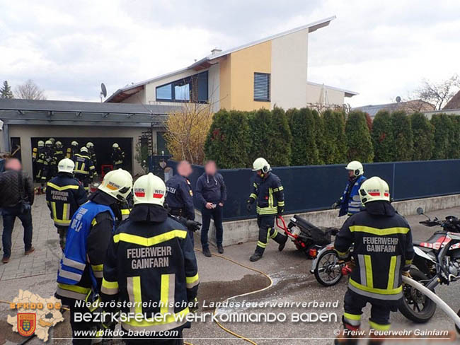 20200308 Brand von Mopeds in Garage in Gainfarn  Fotos: © Freiwillige Feuerwehr Gainfarn