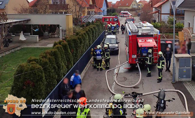 20200308 Brand von Mopeds in Garage in Gainfarn  Fotos: © Freiwillige Feuerwehr Gainfarn