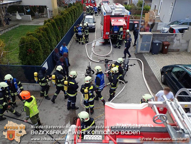 20200308 Brand von Mopeds in Garage in Gainfarn  Fotos: © Freiwillige Feuerwehr Gainfarn
