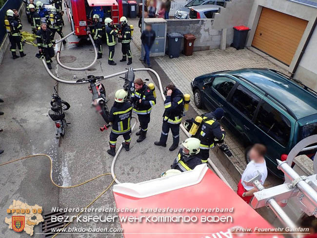 20200308 Brand von Mopeds in Garage in Gainfarn  Fotos: © Freiwillige Feuerwehr Gainfarn