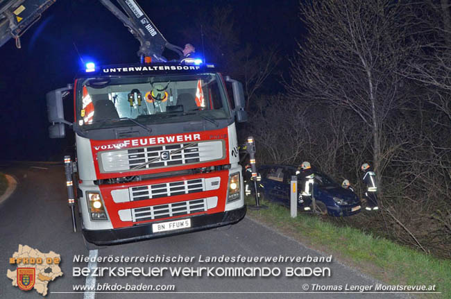 20200319 Fahrzeugüberschlag auf der L4049 zwischen Unterwaltersdorf und Wampersdorf  Foto: © Thomas Lenger Monatsrevue.at