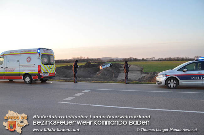 20200322 Verkehrsunfall auf der L150 bei Ebreichsdorf  Foto: © Thomas Lenger Monatsrevue.at