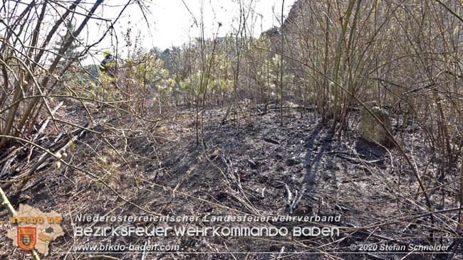 20200403 Waldbrand in Pottenstein Foto: © Stefan Schneider BFK BADEN 20200403 Waldbrand in Pottenstein Foto: © Stefan Schneider BFK BADEN