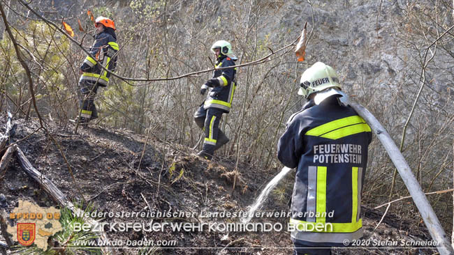 20200403 Waldbrand in Pottenstein Foto: © Stefan Schneider BFK BADEN 20200403 Waldbrand in Pottenstein Foto: © Stefan Schneider BFK BADEN