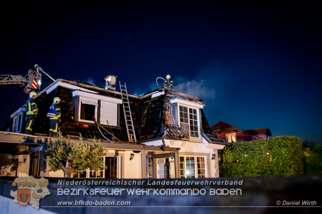 20200405 Dachstuhlbrand Leobersdorf - Foto BFK Baden