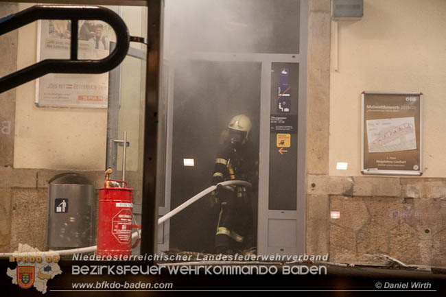 20200409 Brand im Bahnhof Bad Vöslau  Foto: © Daniel Wirth FF Stadt Bad Vöslau