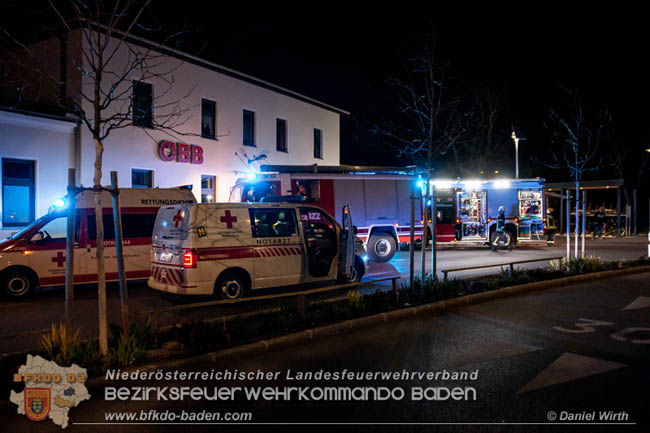 20200409 Brand im Bahnhof Bad Vöslau  Foto: © Daniel Wirth FF Stadt Bad Vöslau