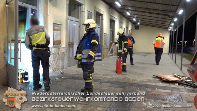20200409 Brand im Bahnhof Bad Vöslau  Foto: © Stefan Schneider BFK