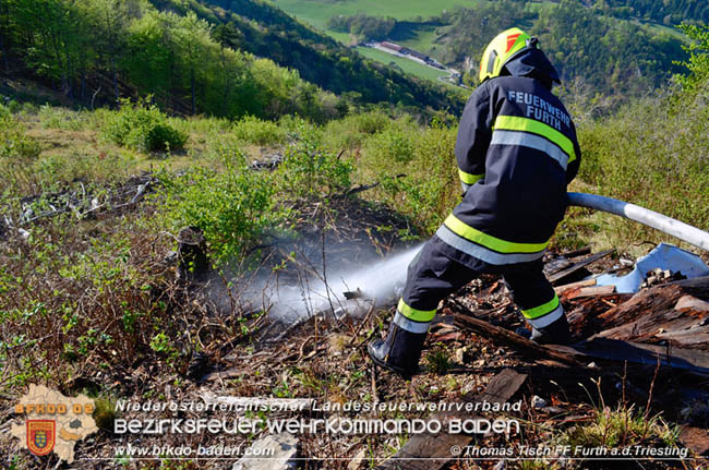 20200420 Brand einer Jagdhütte bei Furth a.d.Triesting  Foto: © Thomas Tisch FF Furth a.d.Triesting