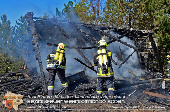 20200420 Brand einer Jagdhütte bei Furth a.d.Triesting  Foto: © Thomas Tisch FF Furth a.d.Triesting