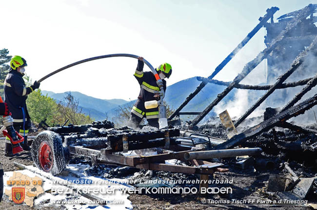 20200420 Brand einer Jagdhütte bei Furth a.d.Triesting  Foto: © Thomas Tisch FF Furth a.d.Triesting