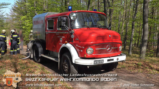 20200420 Brand einer Jagdhütte bei Furth a.d.Triesting  Foto: © Stefan Schneider BFK Baden