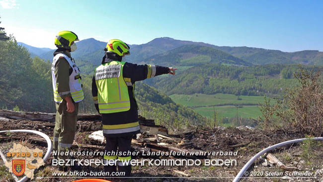 20200420 Brand einer Jagdhütte bei Furth a.d.Triesting  Foto: © Stefan Schneider BFK Baden