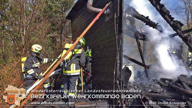20200420 Brand einer Jagdhütte bei Furth a.d.Triesting  Foto: © Stefan Schneider BFK Baden