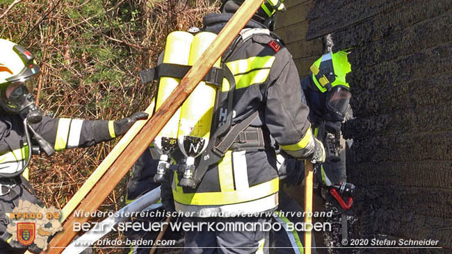 20200420 Brand einer Jagdhütte bei Furth a.d.Triesting  Foto: © Stefan Schneider BFK Baden