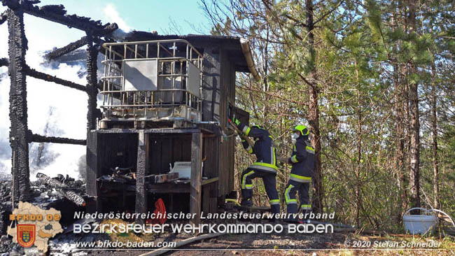 20200420 Brand einer Jagdhütte bei Furth a.d.Triesting  Foto: © Stefan Schneider BFK Baden