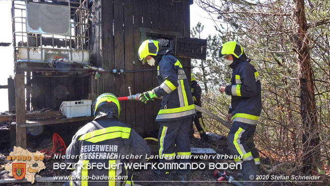 20200420 Brand einer Jagdhütte bei Furth a.d.Triesting  Foto: © Stefan Schneider BFK Baden