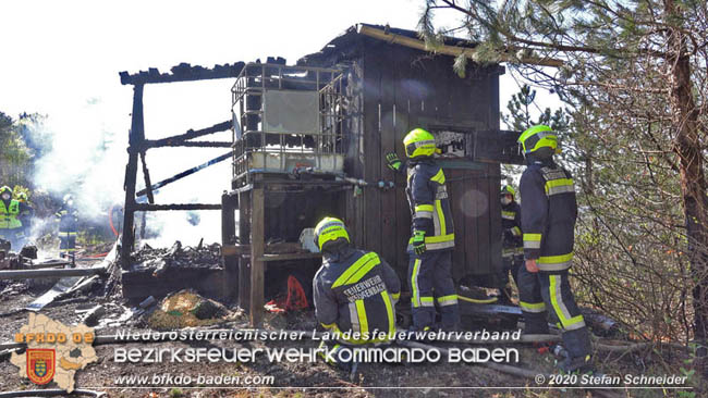 20200420 Brand einer Jagdhütte bei Furth a.d.Triesting  Foto: © Stefan Schneider BFK Baden