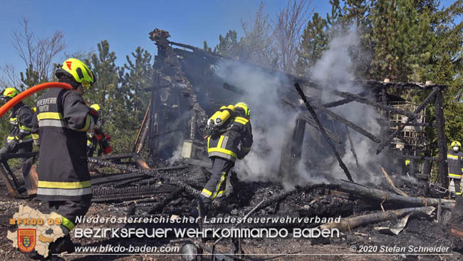 20200420 Brand einer Jagdhütte bei Furth a.d.Triesting  Foto: © Stefan Schneider BFK Baden