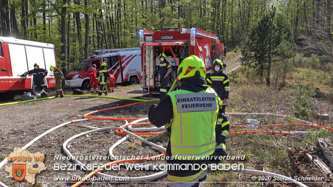20200420 Brand einer Jagdhütte bei Furth a.d.Triesting  Foto: © Stefan Schneider BFK Baden