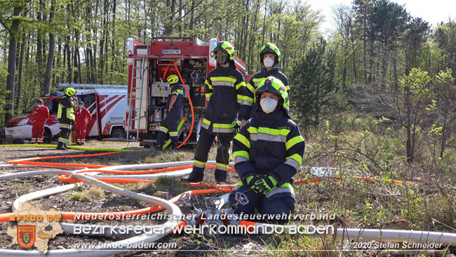 20200420 Brand einer Jagdhütte bei Furth a.d.Triesting  Foto: © Stefan Schneider BFK Baden