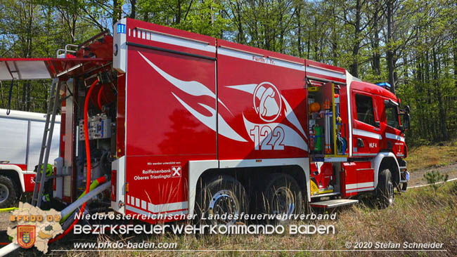 20200420 Brand einer Jagdhütte bei Furth a.d.Triesting  Foto: © Stefan Schneider BFK Baden