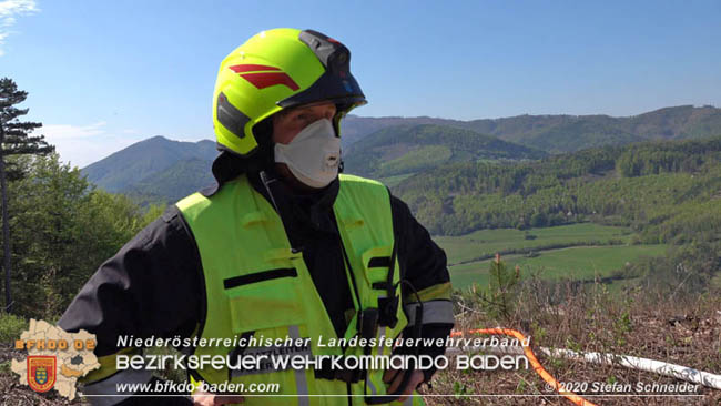 20200420 Brand einer Jagdhütte bei Furth a.d.Triesting  Foto: © Stefan Schneider BFK Baden