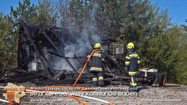 20200420 Brand einer Jagdhütte bei Furth a.d.Triesting  Foto: © Stefan Schneider BFK Baden