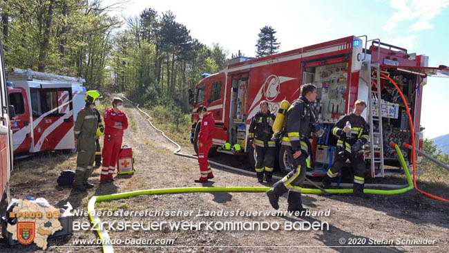20200420 Brand einer Jagdhütte bei Furth a.d.Triesting  Foto: © Stefan Schneider BFK Baden