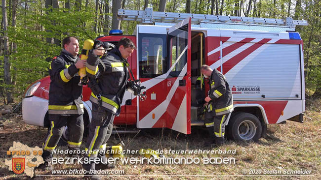 20200420 Brand einer Jagdhütte bei Furth a.d.Triesting  Foto: © Stefan Schneider BFK Baden
