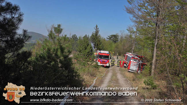 20200420 Brand einer Jagdhütte bei Furth a.d.Triesting  Foto: © Stefan Schneider BFK Baden