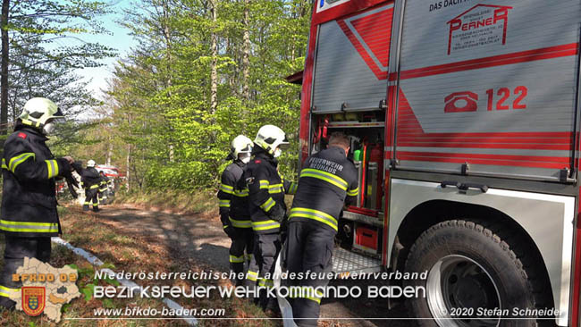 20200420 Brand einer Jagdhütte bei Furth a.d.Triesting  Foto: © Stefan Schneider BFK Baden