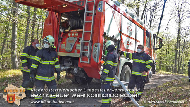 20200420 Brand einer Jagdhütte bei Furth a.d.Triesting  Foto: © Stefan Schneider BFK Baden