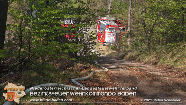 20200420 Brand einer Jagdhütte bei Furth a.d.Triesting  Foto: © Stefan Schneider BFK Baden