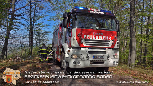 20200420 Brand einer Jagdhütte bei Furth a.d.Triesting  Foto: © Stefan Schneider BFK Baden